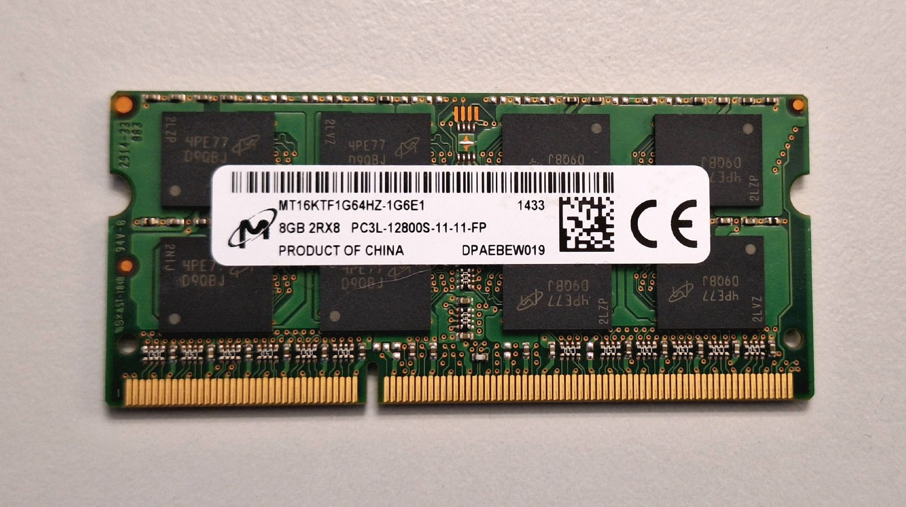 Memoria / RAM: RAM 8 GB DDR3 SODIMM – Usato da Belp venduto da Tubemaster