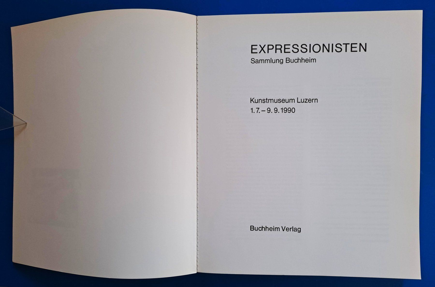 Libri: Expressionisten. Sammlung Buchheim. Ausgabe Luzern 1990 – Usato da Zürich venduto da archiphil 2