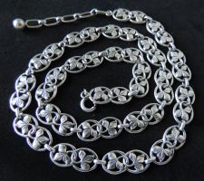 Schlichte Jugendstil Silber 800 Halskette
