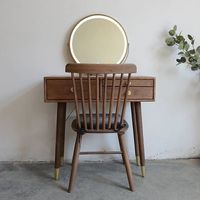 Eleganter Schminktisch aus Massivholz mit Stuhl