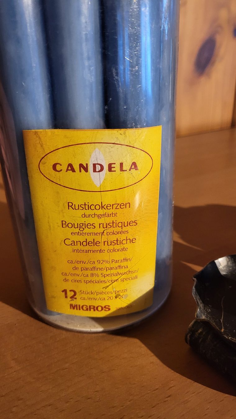 Candele: 12 blaue Rustico-Kerzen neu & Kerzenständer – Usato da Sagogn venduto da salsagirl30 2