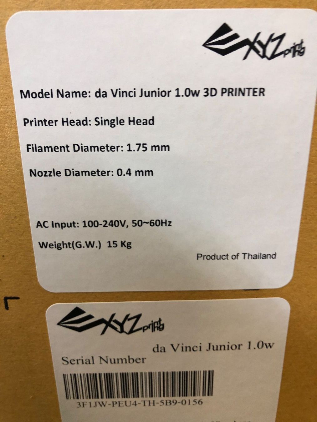 XYZprinting Stampanti 3D: 3D-Drucker da Vinci Jr. 1.0w – Nuovo e nell'imballaggio originale da Brunnen venduto da Allerwaren 1