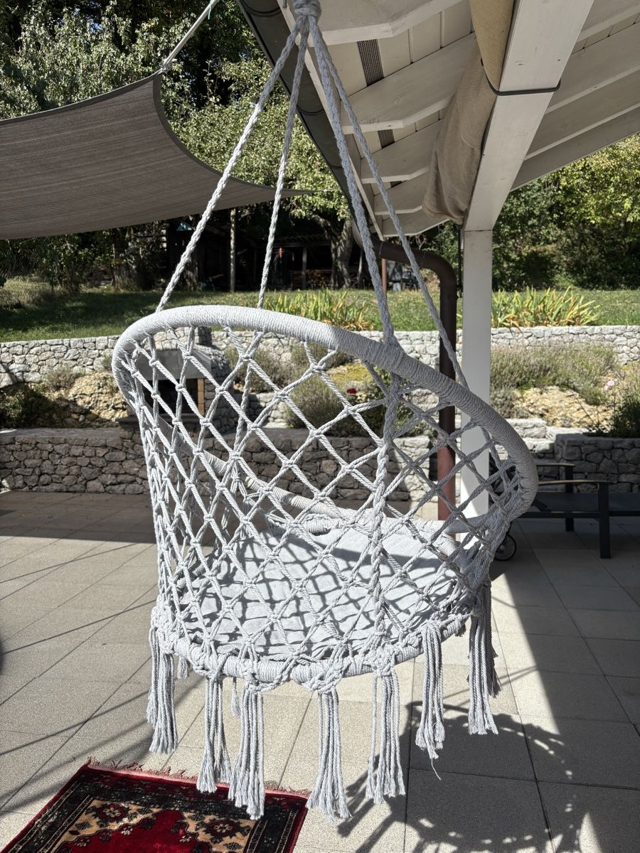 Poltrone pensili da giardino: Fauteuil suspendu gris  – Usato da Avry-devant-Pont venduto da Odilee 1
