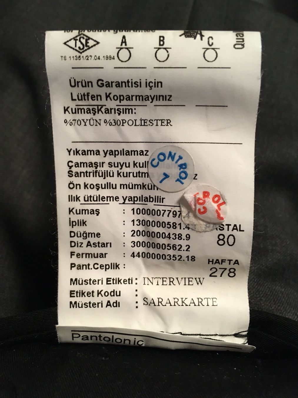 Completi: Sarar Interview Anzug Grösse 46 – Nuovo (secondo la descrizione) da Altdorf UR venduto da Mini037 8