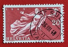100 JAHRE BUNDESSTAAT 283 VOLLSTEMPEL ST SULPICE VAUD 1948