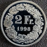 2 Franken 1998 stgl. / aus Münzsatz