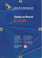 South African, B737-800, Safety Card, ,