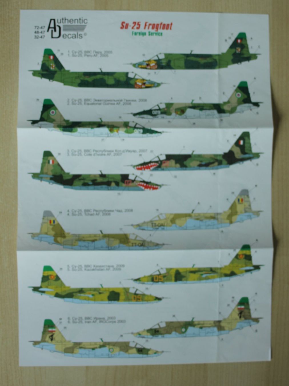 Modellbausätze & Standmodelle: Decals 1/72 - Su-25 Frogfoot, von Authentic Decals – Neu (gemäss Beschreibung) aus Koppigen von F4Fan