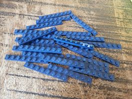 lego 3460 lot de 25 pièces Dark Blue Plate 1 x 8