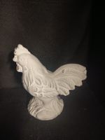 Deko Figur Hahn aus Keramik weiss gebraucht