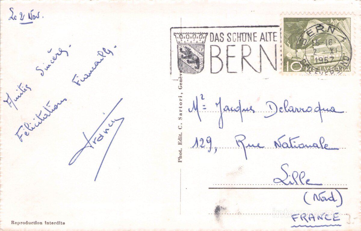 Cartoline postali: Bern // 1957 Rathausplatz Oldtimer alte Autos – Usato da Basel venduto da intermezzo12 1