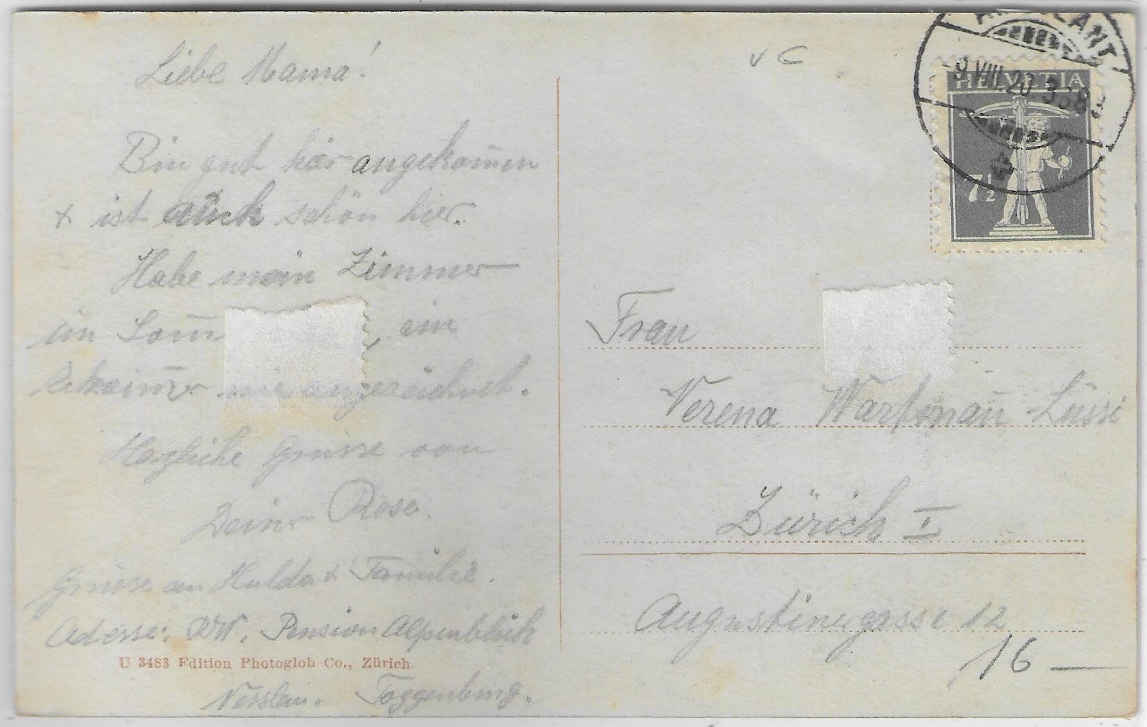 Cartoline postali: Nesslau - Erholungsheim Alpenblick – Usato da Ettingen venduto da Kartenplanet 1