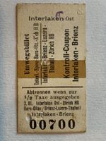 SBB Brünig Edmondson Karton Billett ca.1946