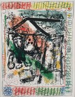 Marc Chagall    604  "Le Peintre devant le Village"