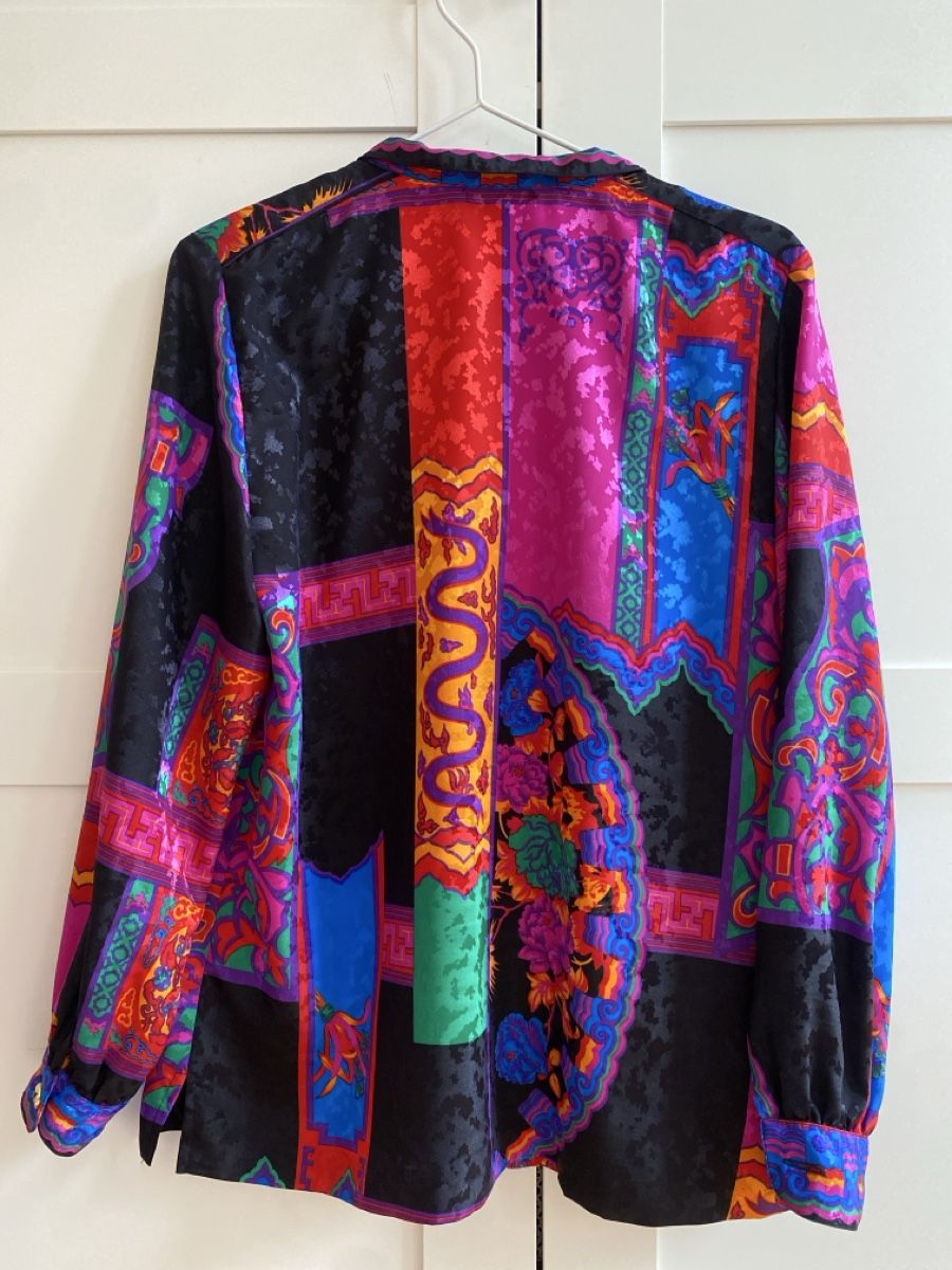 Camicette: Vintage-Bluse mit einzigartigem Muster, Gr. 38-40 – Usato da Burgdorf venduto da Digimigi 2