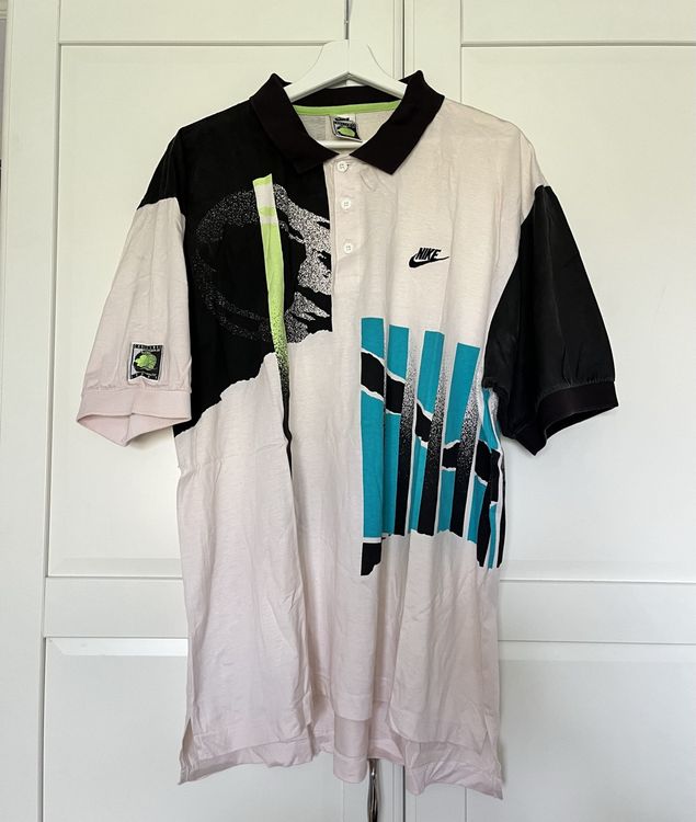 90'S Nike short sleeve polo shirt, men's XL size, vintage cotton green type Vintage Second Hand