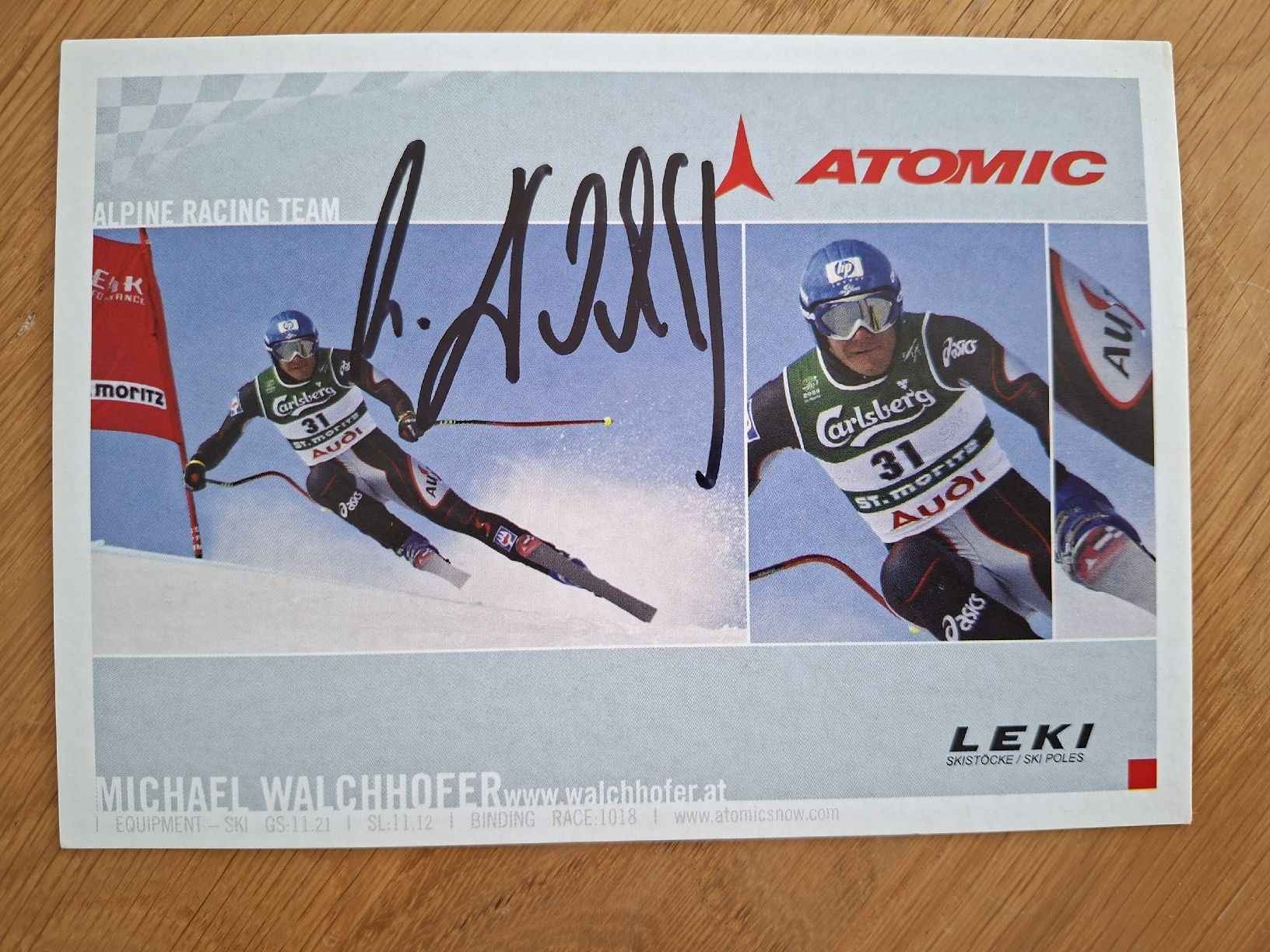 Autografi: Michael Walchhofer Autogrammkarte – Usato da Thun venduto da wuschu