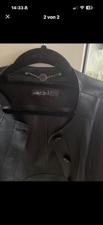 Lederjacke Marc Cain schwarz mit Knöpfen guter Zustand