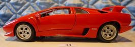 Modellauto Lamborghini Diablo rot Massstab 1:18 guter Zus...