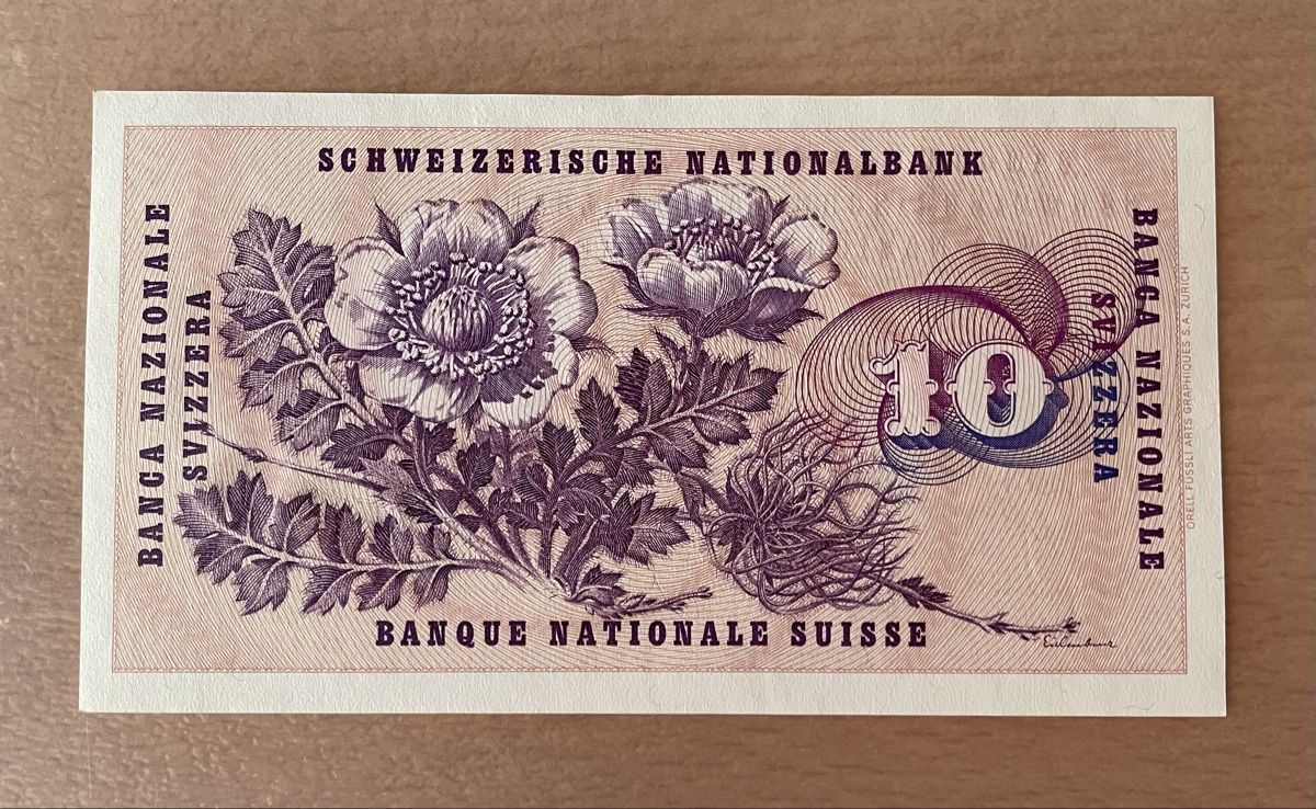 Banconote: 10 Franken Note 1974 ungefaltet  – Nuovo (secondo la descrizione) da Reiden venduto da nepeta12 1