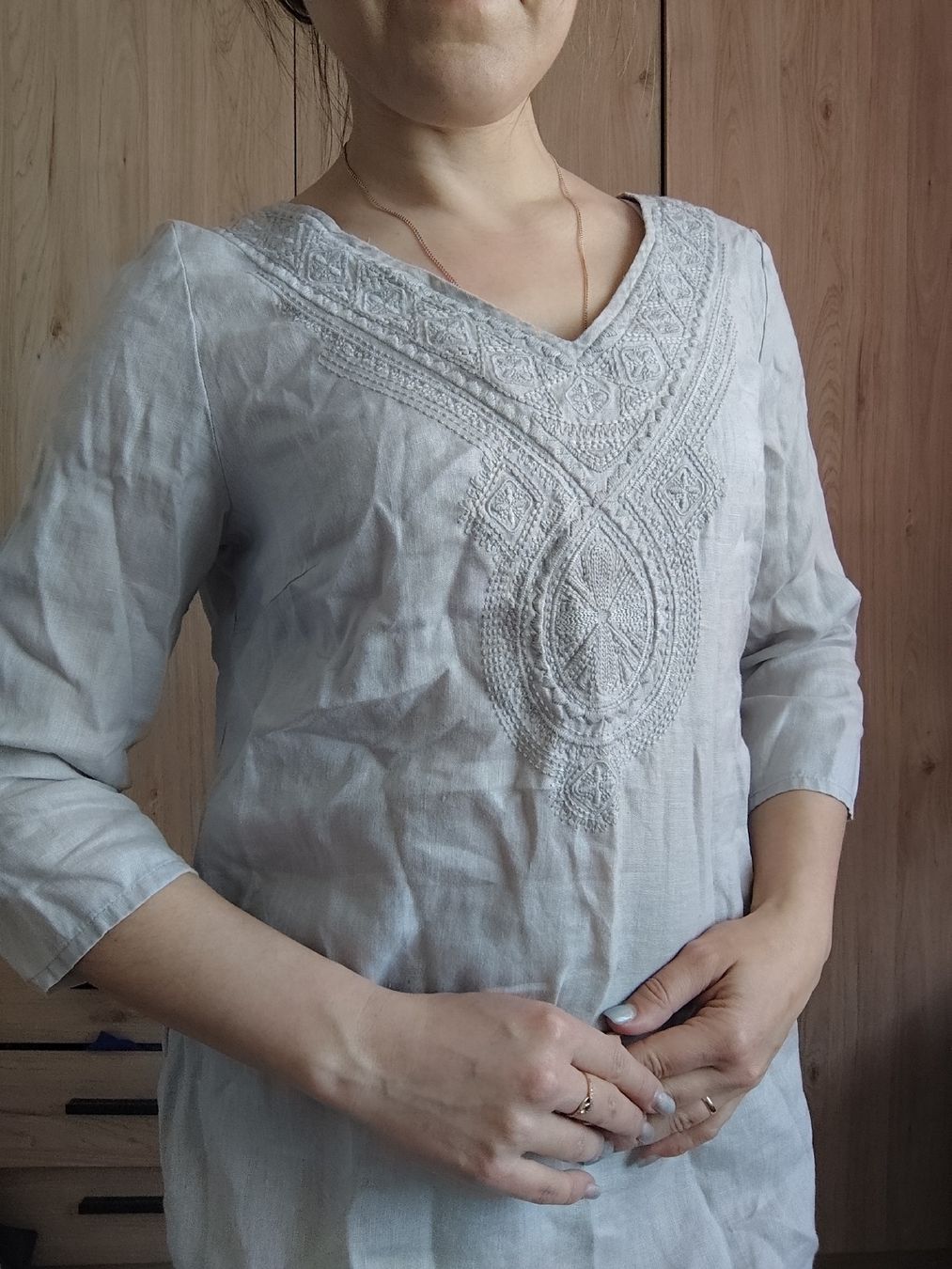 Top: Maddison Linen leinen Tunic Top 38 – Usato da Mägenwil venduto da VintageGirly 3