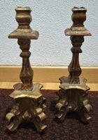 Antike Holz-Kerzenständer, 2 Stück, Vintage✨️🎄
