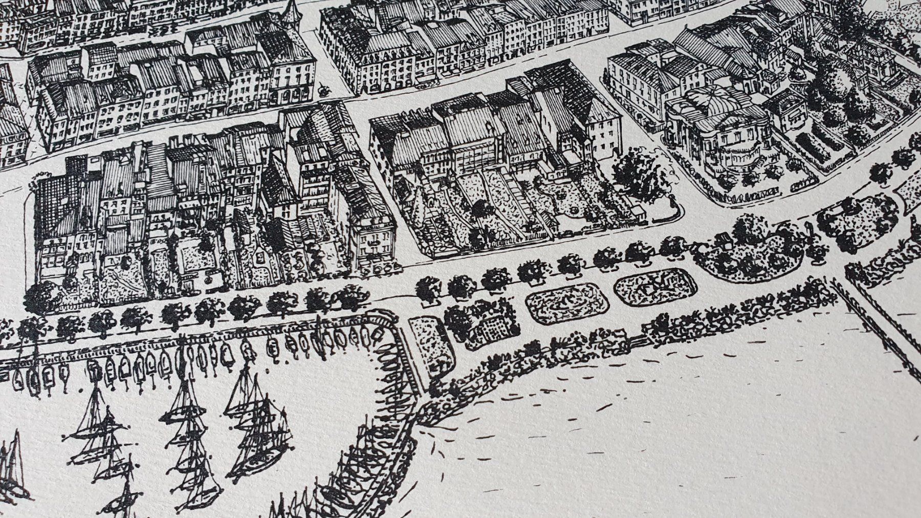 Landkarten & Atlanten: Vue dessinée de Morges /VD - Fleur du Léman – Gebraucht aus Echandens von annegug 1
