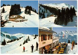Flumserberg - 4 Bild AK Berghotel Chrüz