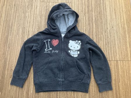 Hello Kitty Kapuzenjacke, Gr. 116, Grau 🛍️