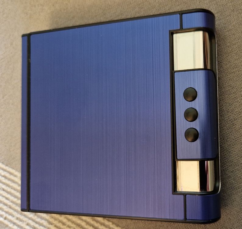 Automatisches Zigarettenetui - Für 21 Zigaretten, Violettes Kunststoff-Etui