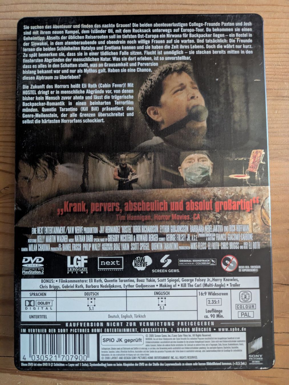Tutti i DVDs: Hostel (DVD - Extended Version - Steelbook) – Usato da Männedorf venduto da Pacer19 1