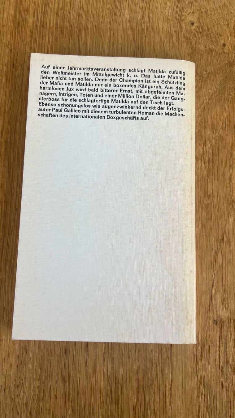 Libri: Paul Gallico - K.O. Matilda 1974 – Usato da Schübelbach venduto da Dolly990_2 1