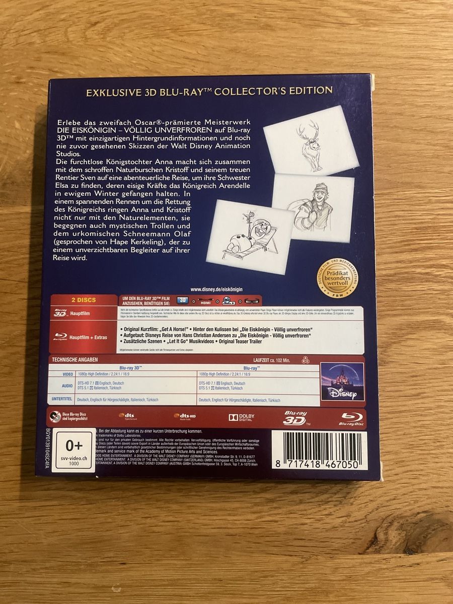 Tutti i DVDs: Die Eiskönigin Mediabook 2D/3D BluRay – Usato da Hagendorn venduto da masterchieff 1