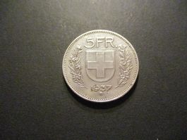 5.- Fr 1937 Un peu rare  Superbe pièce Superbe qualit