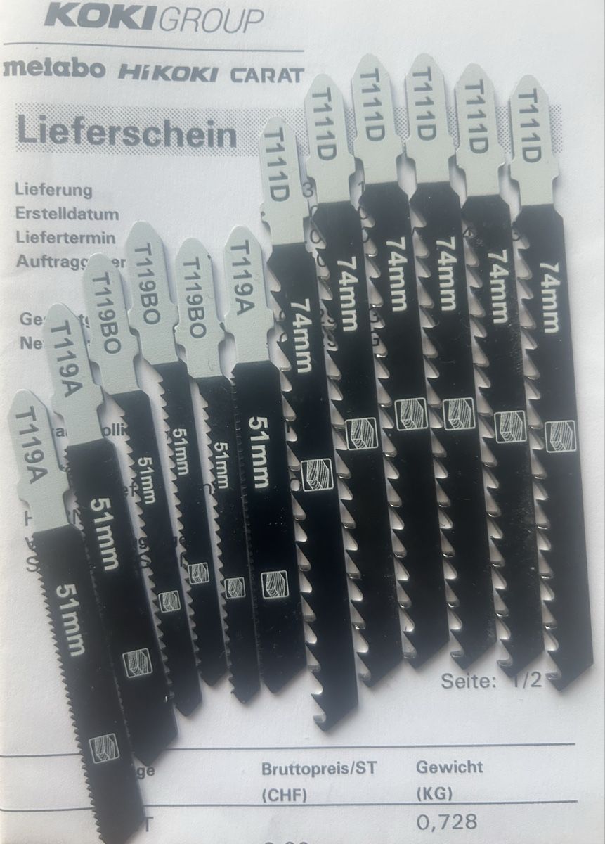 Seghe: 12 Stück Stichsägeblätter div. – Nuovo (secondo la descrizione) da Hittnau venduto da Oracel