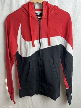 Sweat capuche Nike rouge/noir/blanc taille S