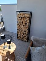 Kaminholzregal verstellbar auf Wunsch mit Holz