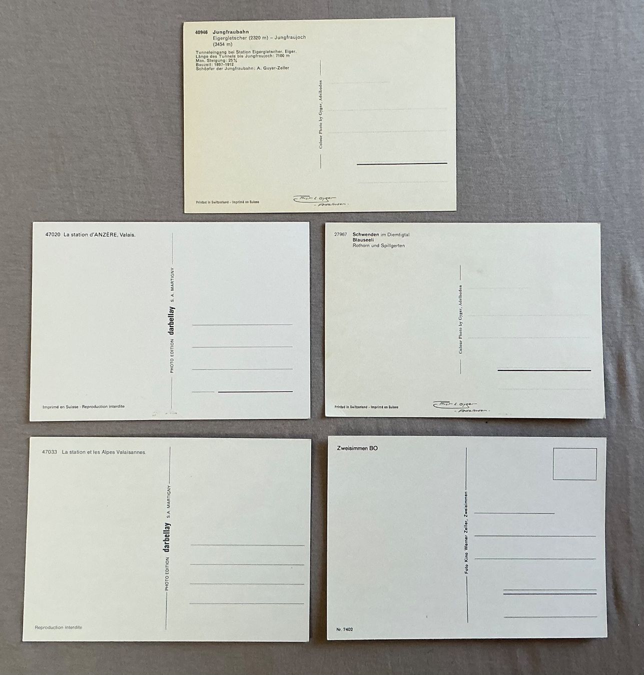Cartoline postali: Lot Ansichtskarten / Postkarten von der Schweiz /ungelaufen – Usato da Stettlen venduto da togram4 4