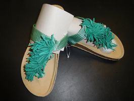 ESPRIT Zehen Sandalen Gr. 37 Echt Leder Sommer Schuhe