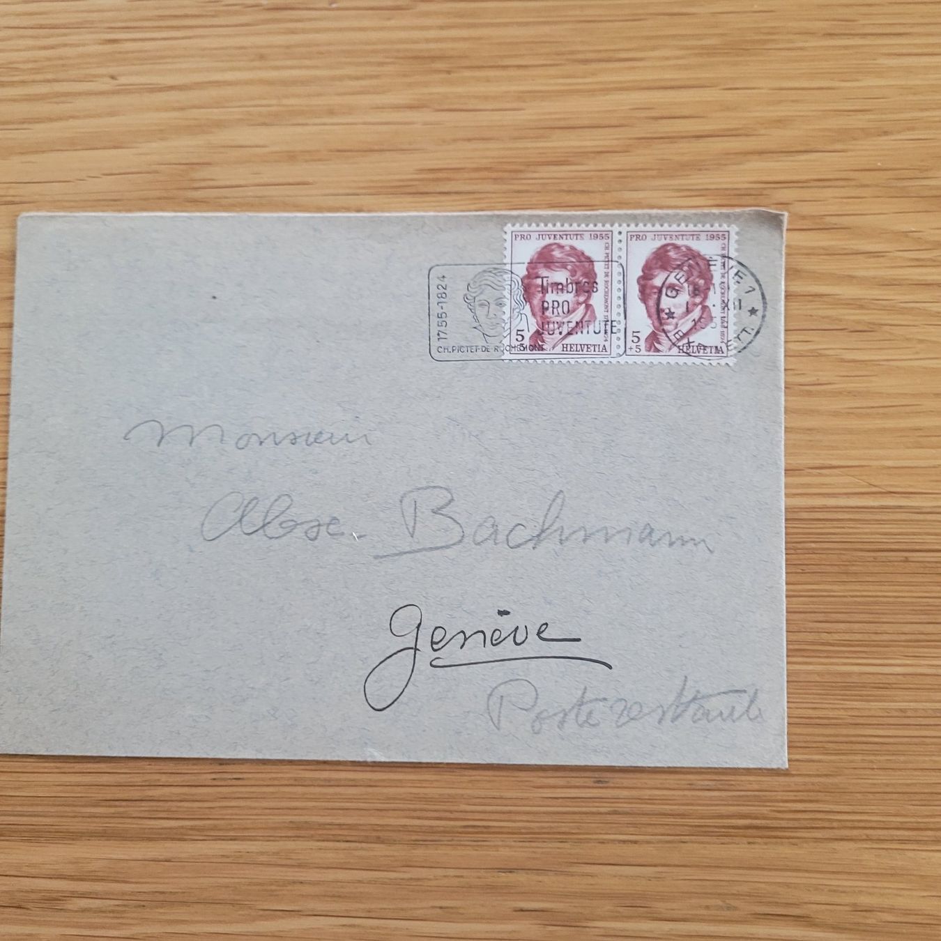 Tutti i francobolli: Dokument Genève 1955 Pro Juventute – Usato da Biel/Bienne venduto da Destockweb