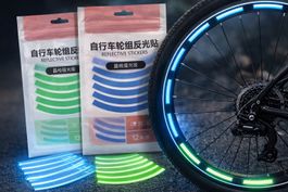 Reflektierende Aufkleber für Fahrradfelgen – neues Set