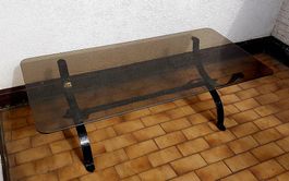 Tavolino in vetro per sala o terrazza, giardino