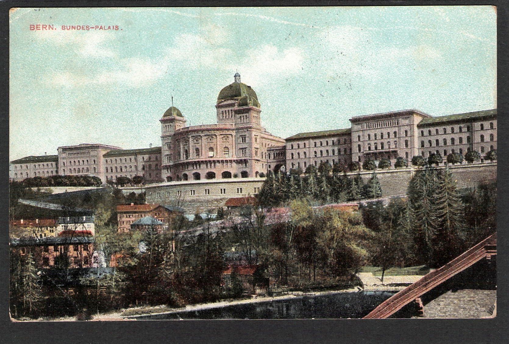 Cartoline postali: AK- BE Bundeshaus , 1912 – Usato da Reichenburg venduto da Pipo-67