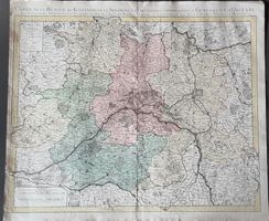 Carte ancienne Beauce Gatinais Sologne Delisle 1742