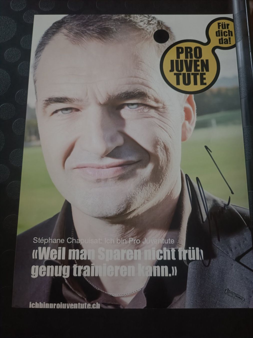 Autografi: Stephane Chapuisat - 20x30cm Handsigniert – Usato da Menziken venduto da Artographs