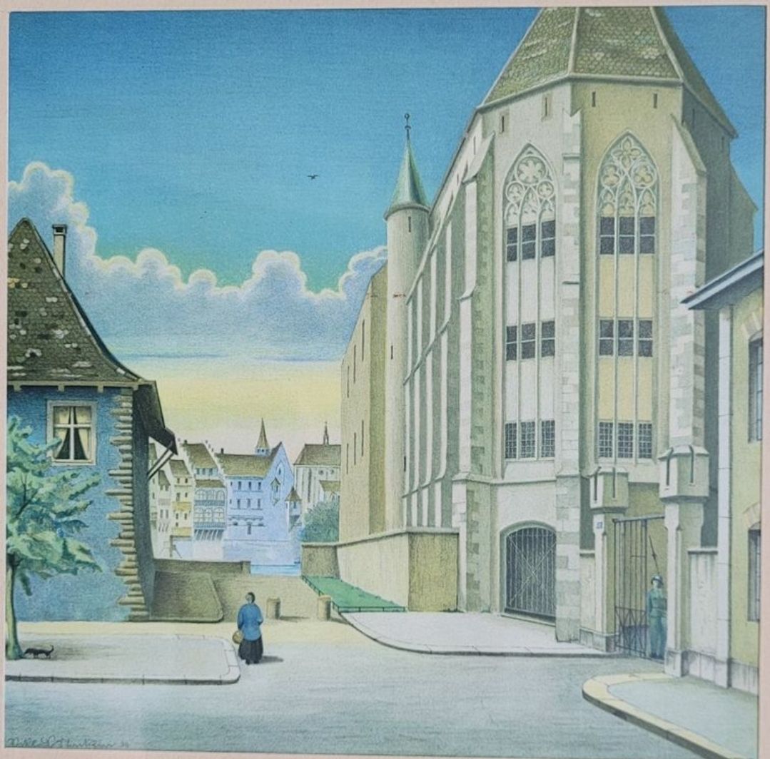 Grafica & Litografie: Schöne Lithographie von Niklaus Stöcklin – Usato da Basel venduto da 713luna 1