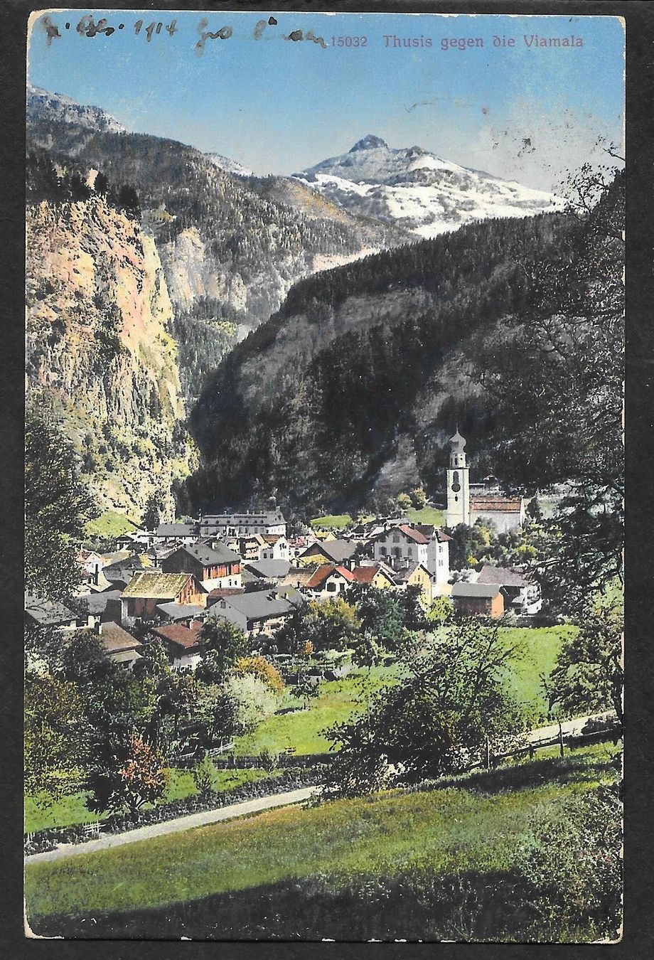 Cartoline postali: Thusis gegen die Viamala – Usato da Olten venduto da clotaldi