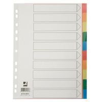 Q-CONNECT® Register Vollformat aus PP, 10-teilig
