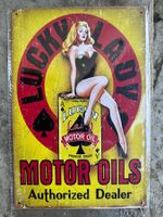 Lucky lady motor oils werbung reklame classic pin up