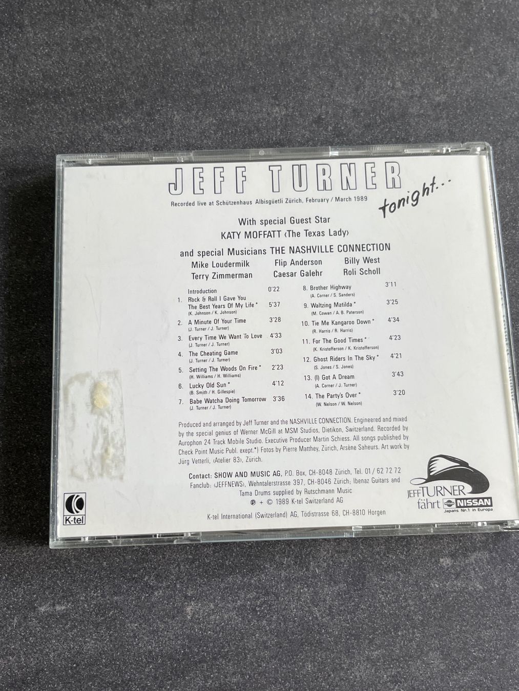 CD: CD Jeff Turner tonight… – Usato da Aarau venduto da Swifty03 1